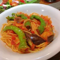 Snapdishの料理写真:夏野菜のパスタ|Tadahiko Hoshiyamaさん