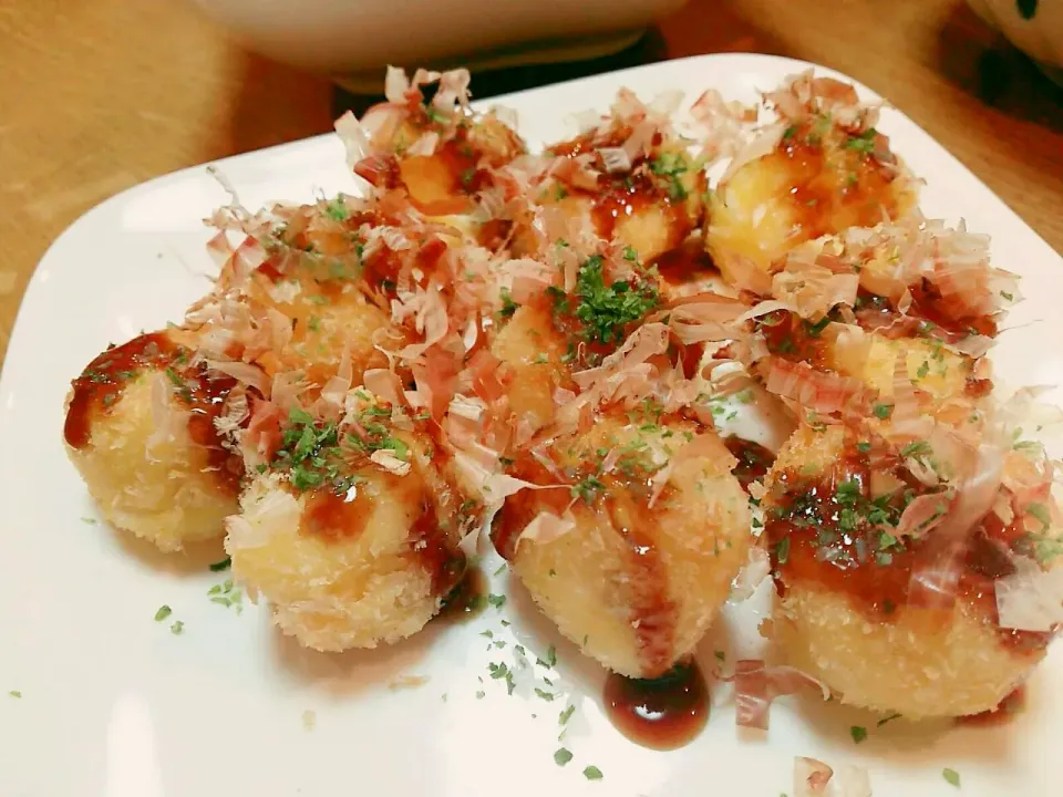 Snapdishの料理写真:たこ焼き風ヨーグルトフライ|Naomi Furuyaさん