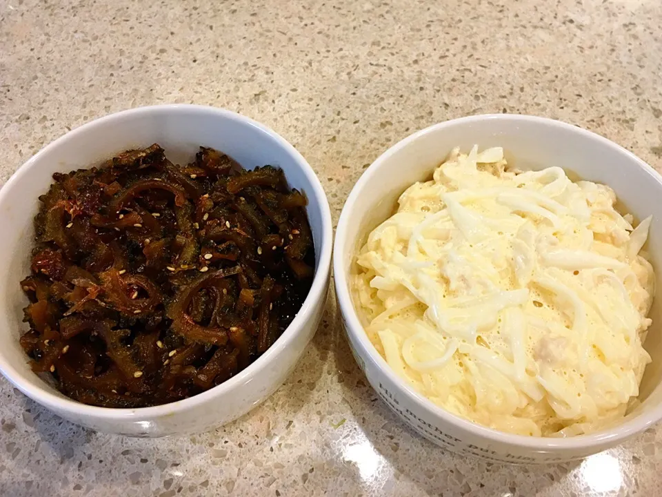 ゴーヤの佃煮、大根とホタテ貝柱のサラダ|ikukoさん