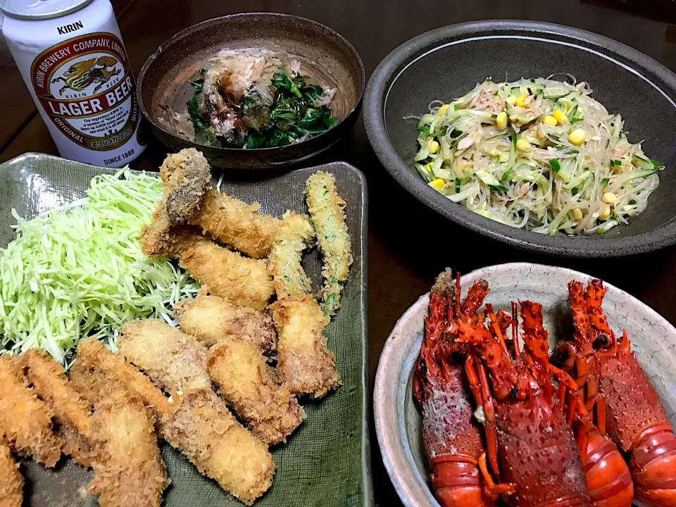 Snapdishの料理写真:2018.8.26 伊勢海老の具足煮🍻🍻🍻|ゆみずさん