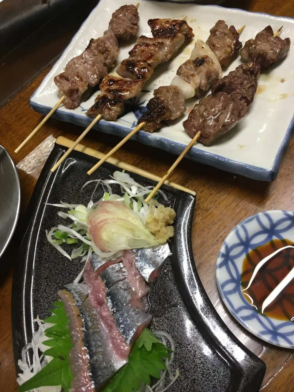 秋刀魚刺と串焼🍻|しろこ🐾໊さん