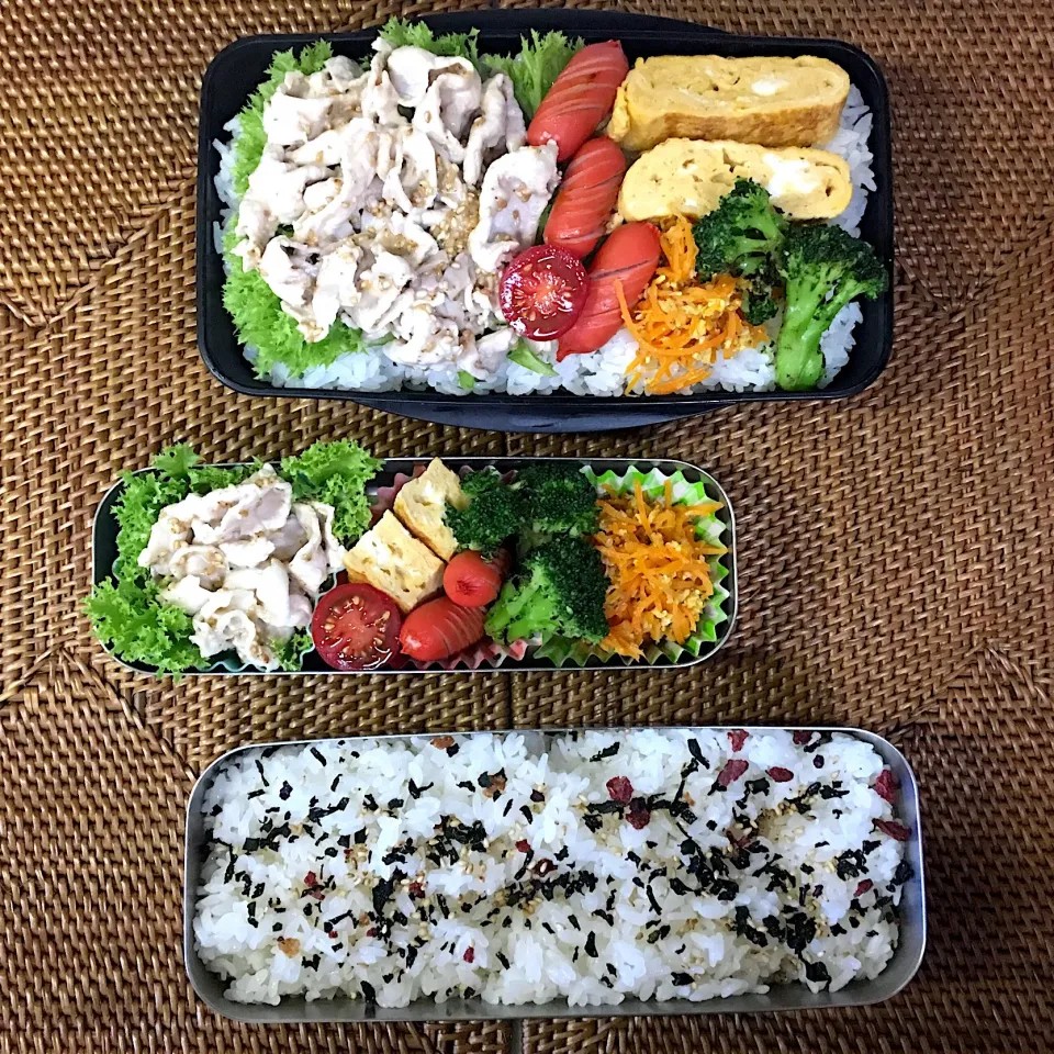 Snapdishの料理写真:#高校生男子弁当  #父ちゃん弁当  #冷しゃぶ弁当|よちこさん