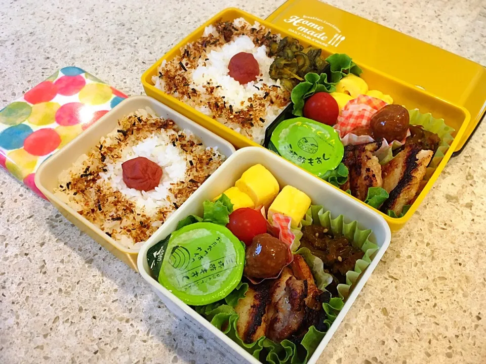 Snapdishの料理写真:18/08/27 パパ弁♪と娘のＪＣ弁当♡|ikukoさん