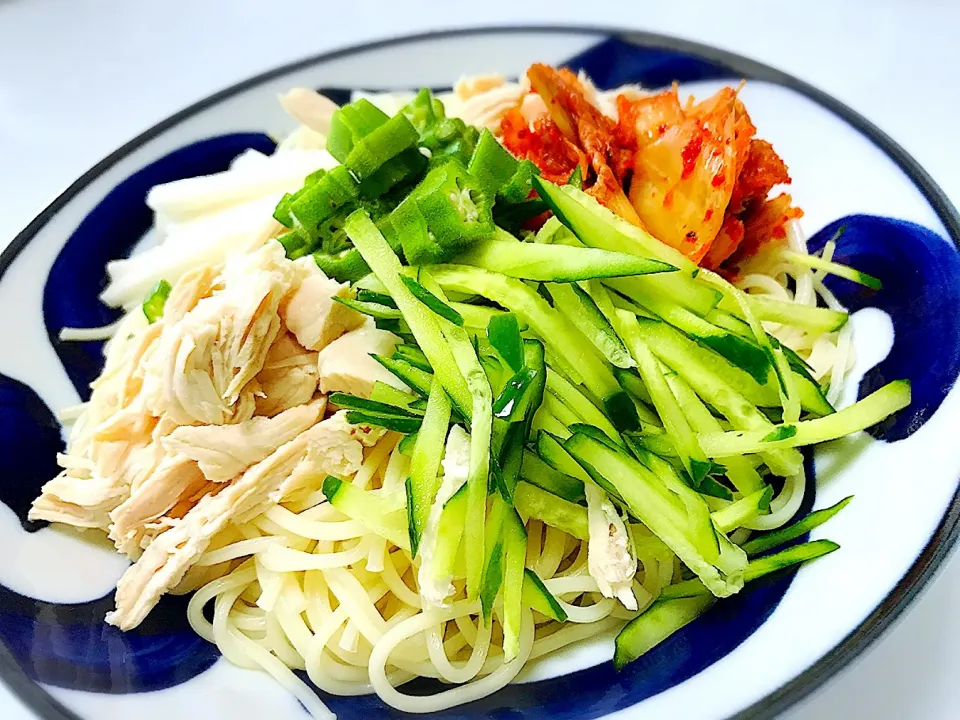 夏野菜の冷やし鶏そば (๑˃̵ᴗ˂̵)و|bamazooさん