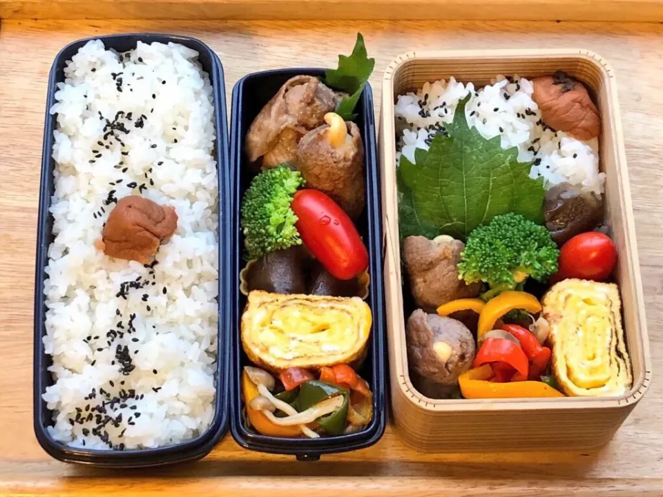 明太子チーズ入り竹輪の肉巻き 弁当|弁当 備忘録さん