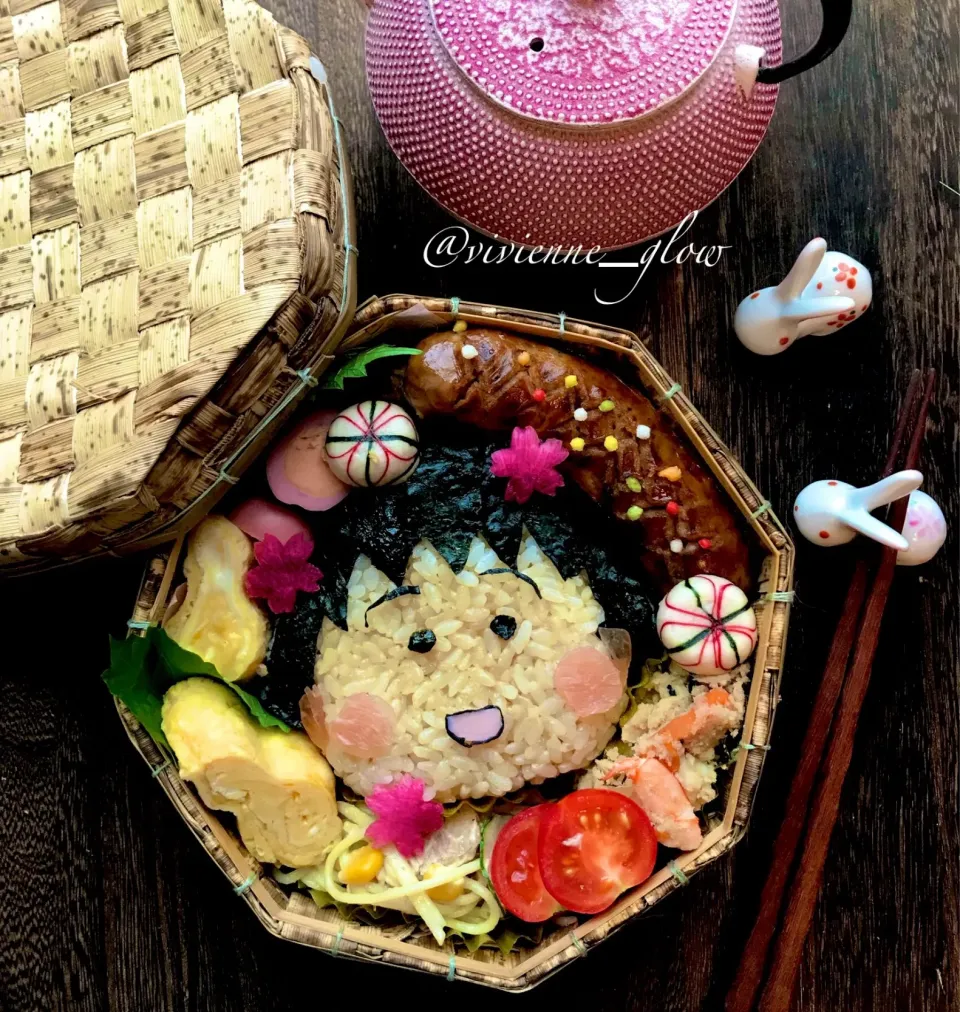 Snapdishの料理写真:ちびまる子ちゃん弁当|vivienne_glowさん