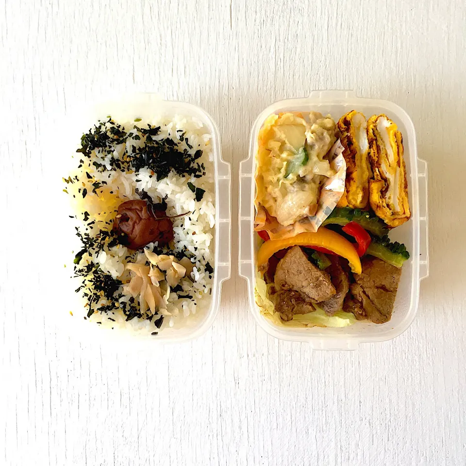 今日のお弁当‼︎ 28 August
 #お弁当  #弁当  #obento  #bento  #お弁当の記録  #実家のお母ちゃん  #焼き肉弁当  #野菜たっぷり|Yoshinobu Nakagawaさん