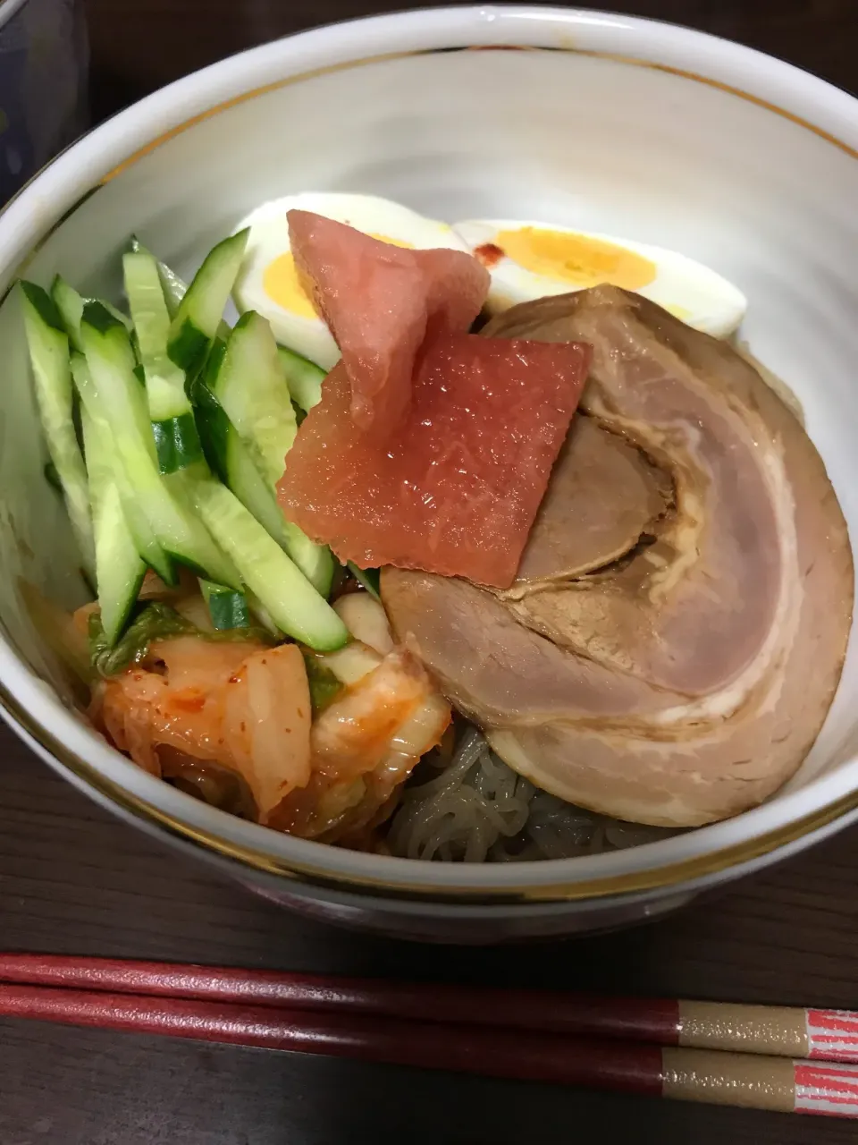 Snapdishの料理写真:8月28日晩ご飯。ピビン冷麺。辛いー🔥|あやさん