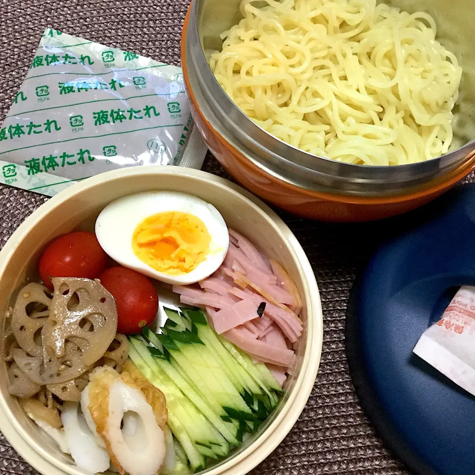 長女の夏休み弁当〜
寝坊したっ！冷ましやすい冷やし中華！|yukoさん