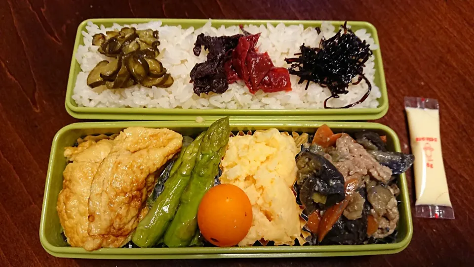 豚と夏野菜炒め弁当
 #今日のお弁当|りょーさん