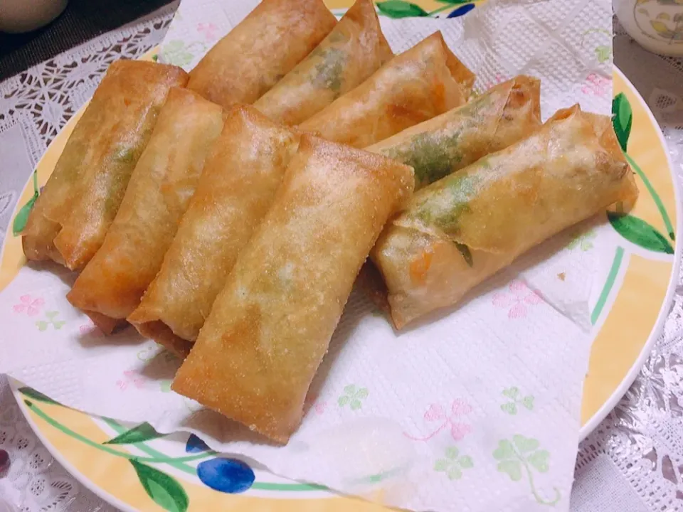 海老と大葉の春巻き|もちこの料理日記さん