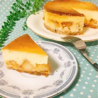 キャラメルりんごのチーズケーキ|ふじこさん