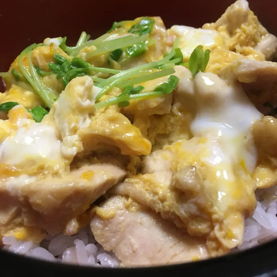 Snapdishの料理写真:#親子丼
2018.8.29
#豆苗
#どんぶり|Yu Yu mamaさん