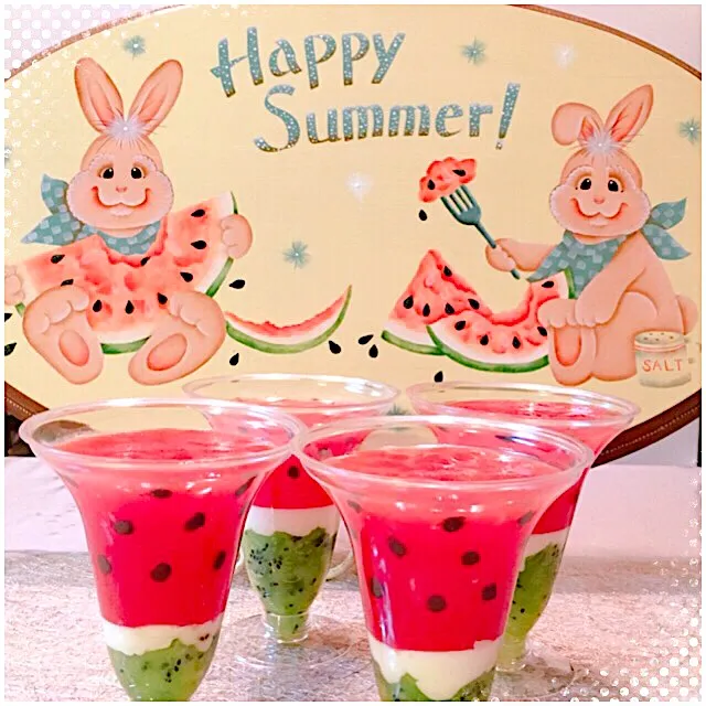 🍉スイカを模したゼリー🍉|♡ciao♡さん