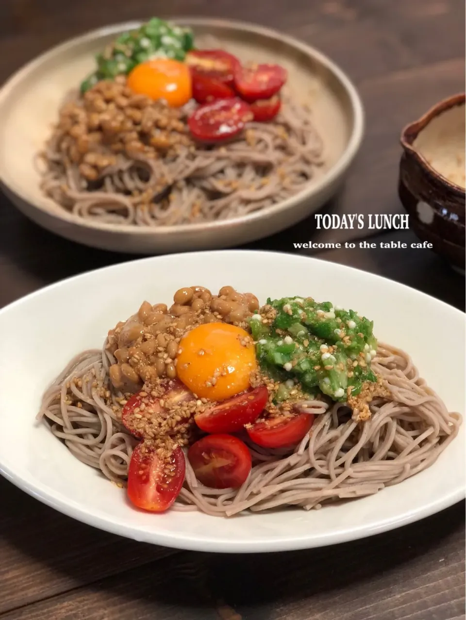 Snapdishの料理写真:お昼ごはん☆20180718#冷やしネバネバぶっかけ蕎麦|mimineisannさん