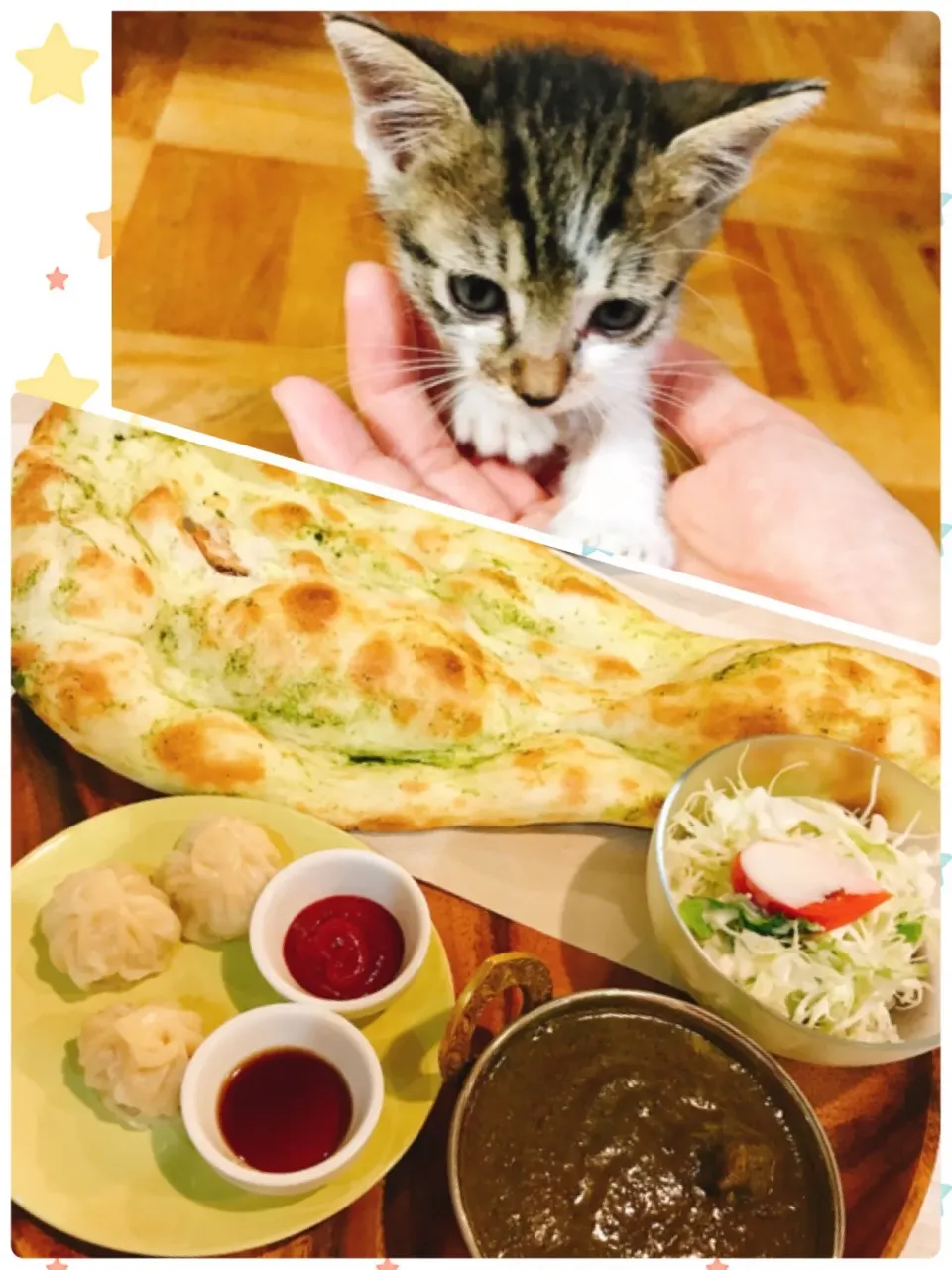 Snapdishの料理写真:ホウレンソウカレーとホウレンソウナン|もっさんさん