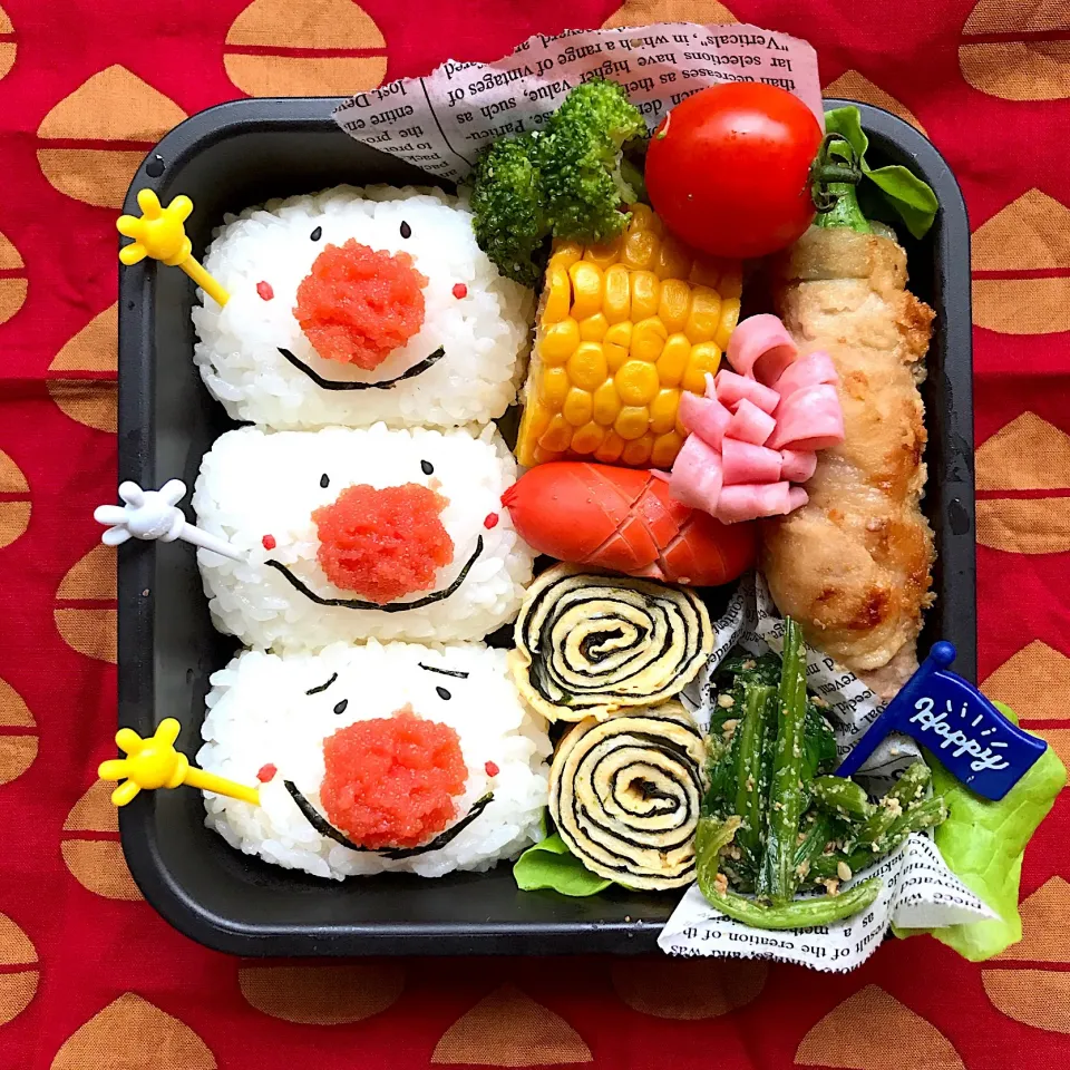 Snapdishの料理写真:赤鼻くんのおにぎり弁当|ajaさん