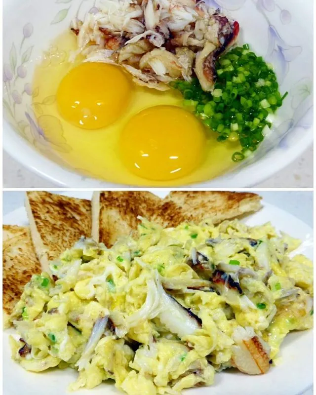 scrambled eggs with crab|steven z.y.さん