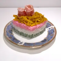 Snapdishの料理写真:菱餅風ライスケーキ|salaさん