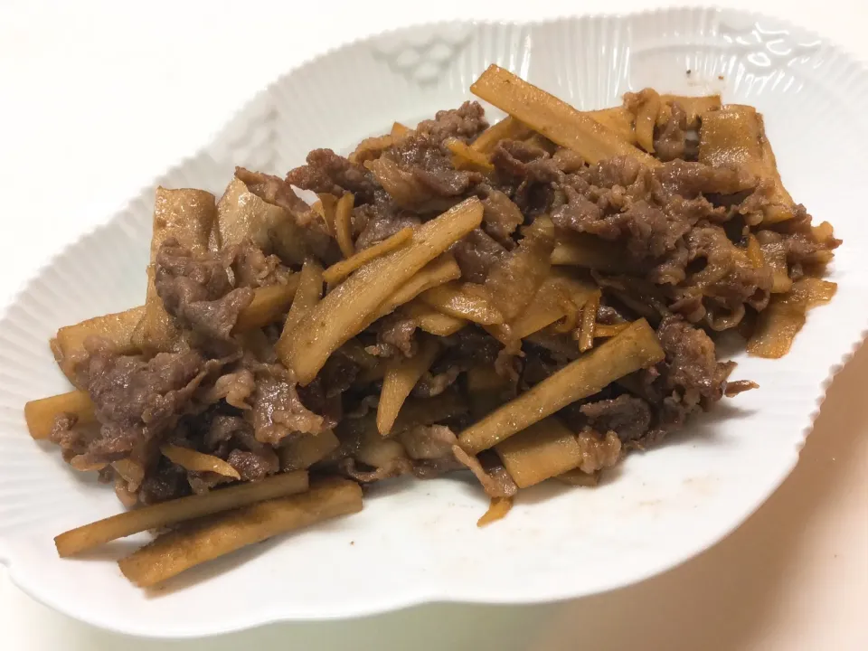 ゴボウと牛肉のしぐれ煮😋|アライさんさん