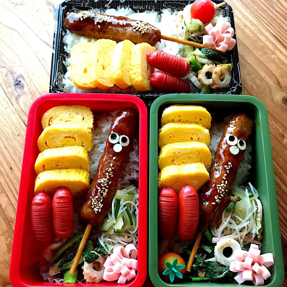 #父娘弁当 #つくね串#お惣菜|mnkさん