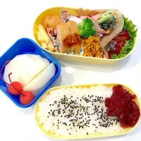 Snapdishの料理写真:🌸娘弁当🍱|あみちゃんさん