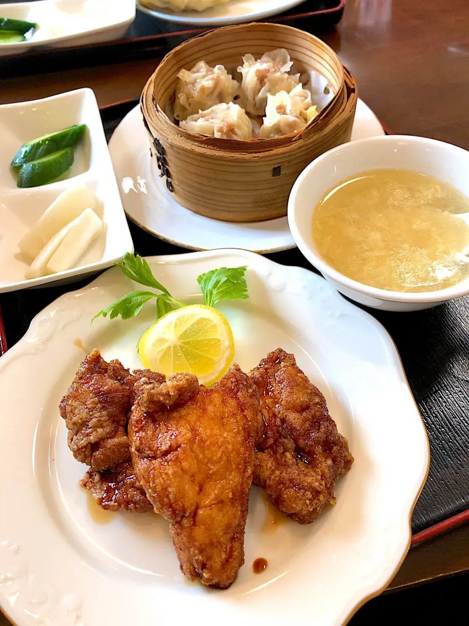 油淋鶏&焼売定食@中国料理 祭麺堂(一ノ割)|miyaさん