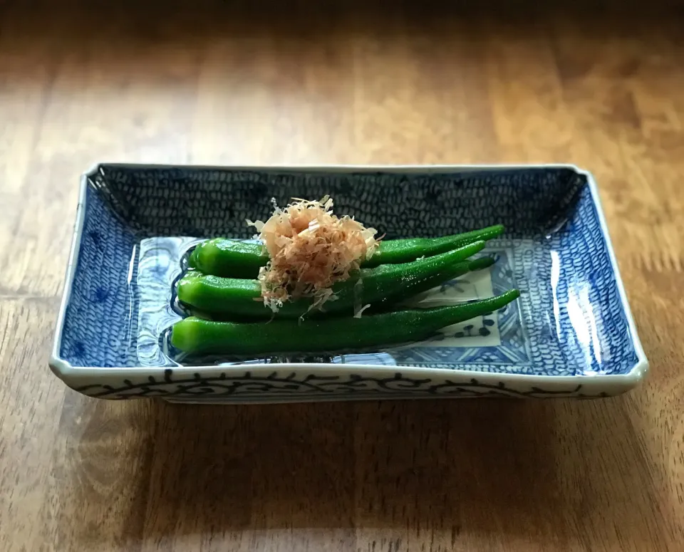 丸おくらのお浸し|まる(丸大豆)さん