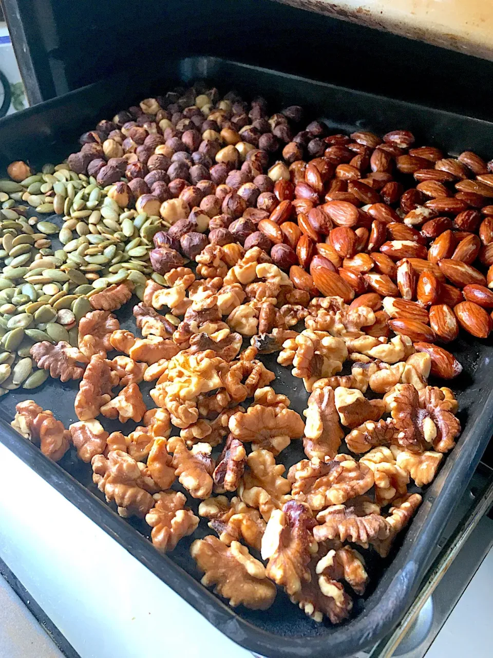 Freshly roasted mixed nuts #mixednuts  #walnuts  #sunflowerseeds  #hazelnuts #almonds|🌺IAnneさん