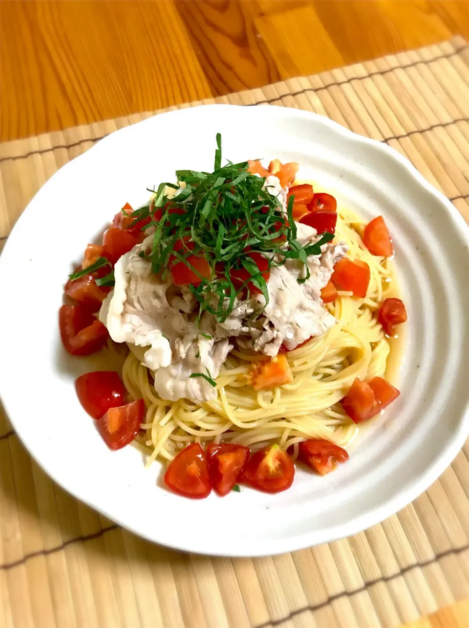 豚しゃぶトマトの冷製パスタ|sayaさん