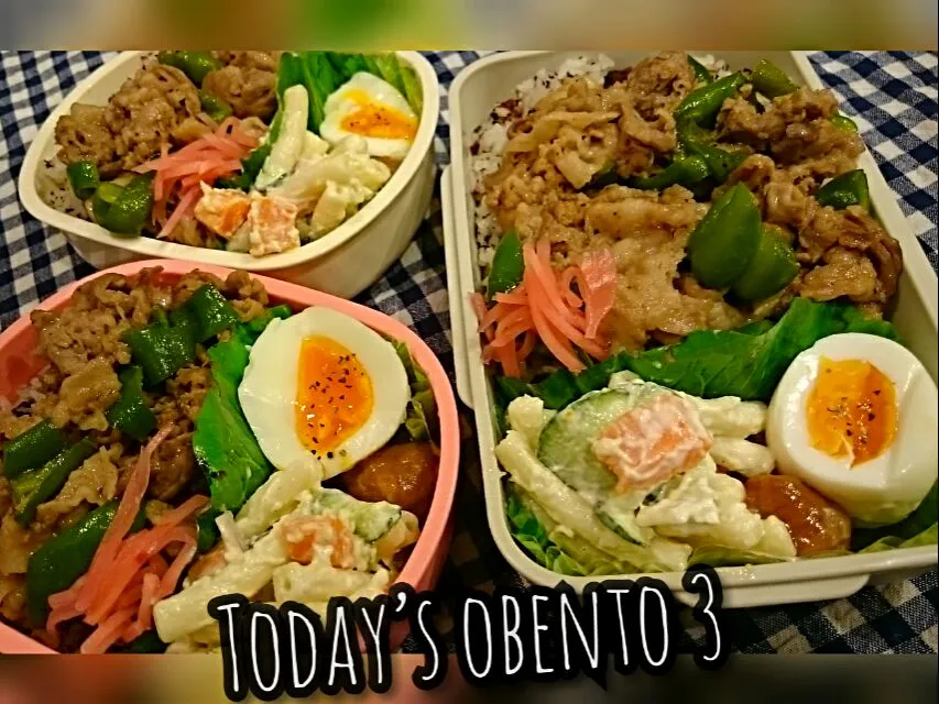 #我が家の働く男弁当
月曜日…豚肉のオイスターソース炒めのっけ盛弁当|kimi=kimi🌼Kitchenさん