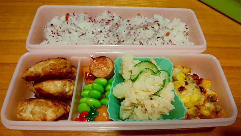 Snapdishの料理写真:夏休みの学童弁当|pigmegさん