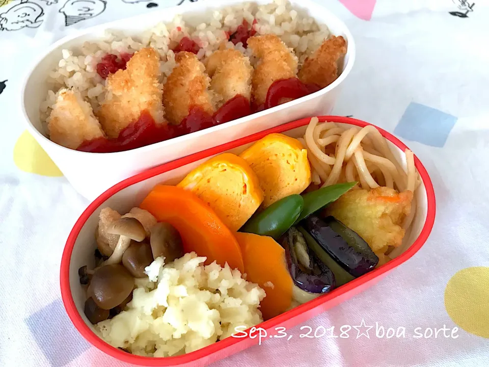 Snapdishの料理写真:夫弁当☆間に合ったー遅刻💧|kaoriさん