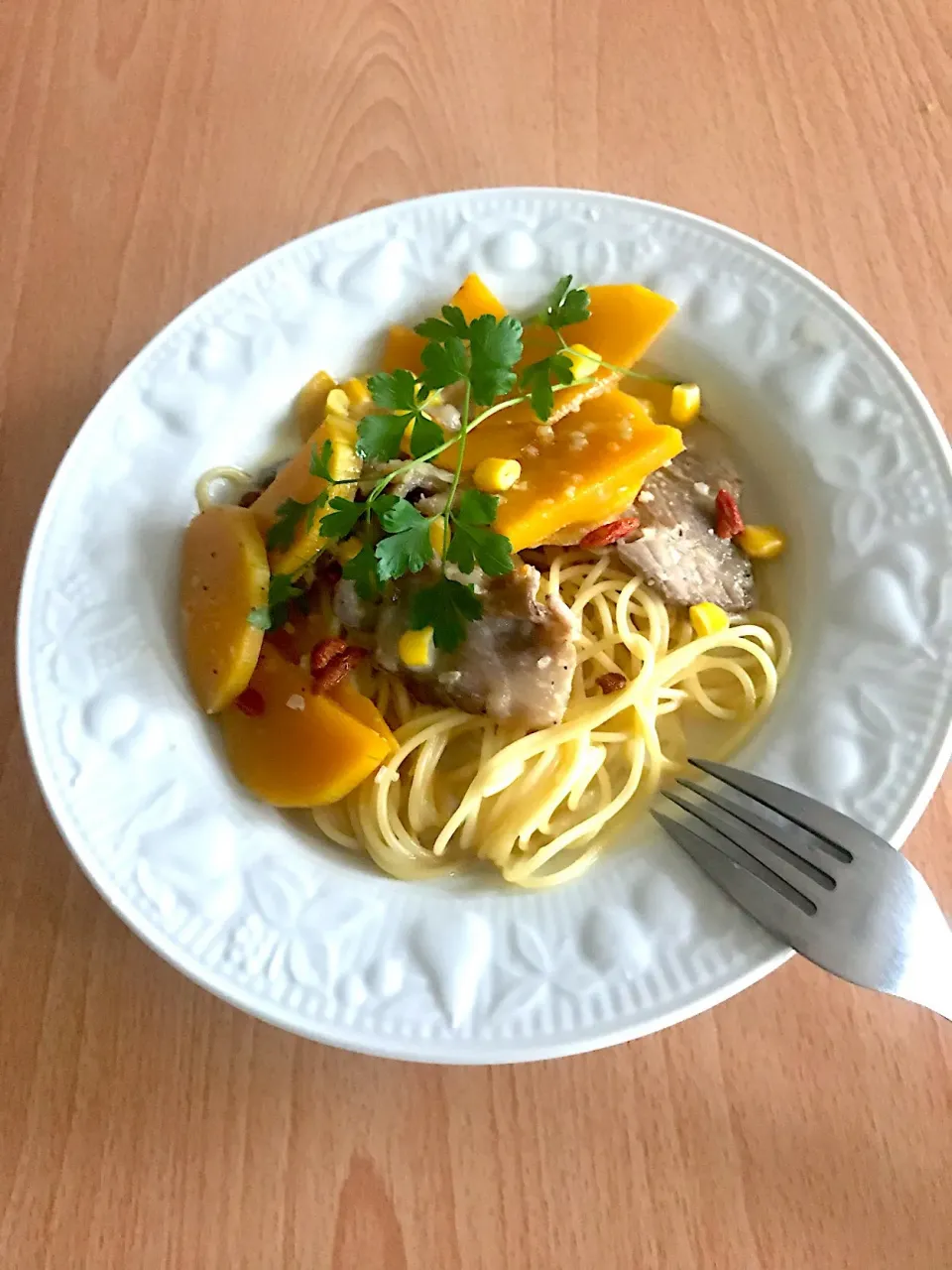 バターナッツかぼちゃ🎃のパスタ🍝  #茅乃舎の野菜だし|とんちんさん