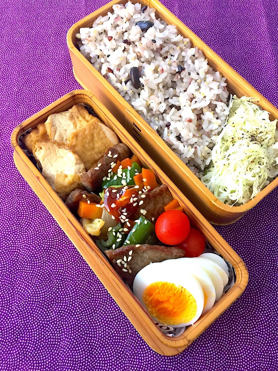 肉野菜炒め弁当🐮🥕|udomegu☆さん