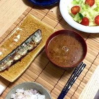 秋刀魚、赤だし、キムチ入り卵焼き|yuki-ukiさん