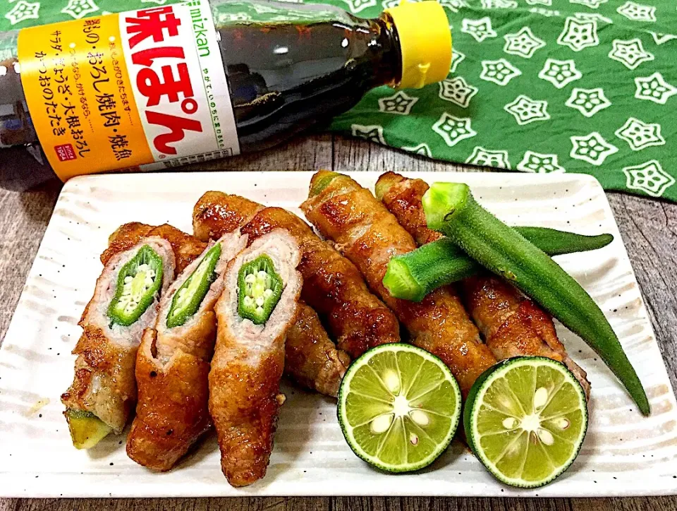 味ぽんでさっぱり簡単オクラの肉巻き|あつみんさん