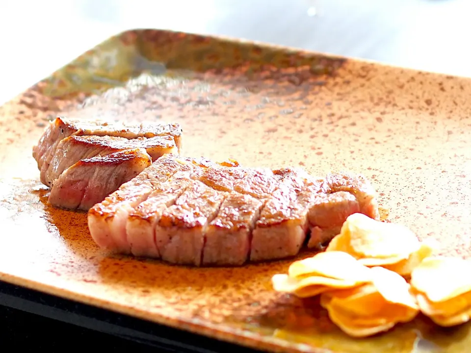 和牛の鉄板焼きステーキ。|ツンコロさん