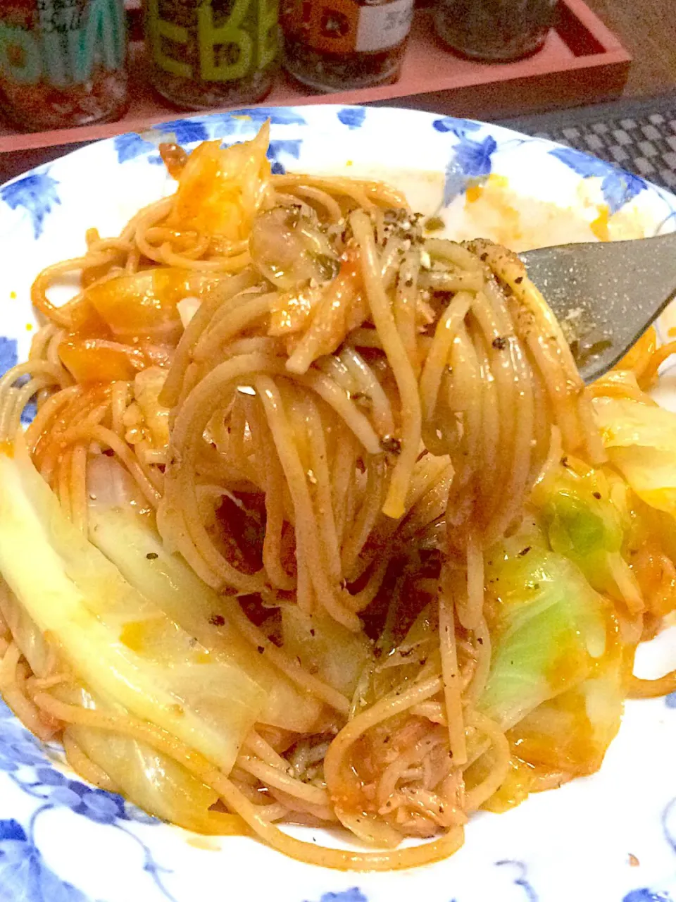 ツナとキャベツの簡単トマトソースのパスタ🍝|ま〜てぃんさん