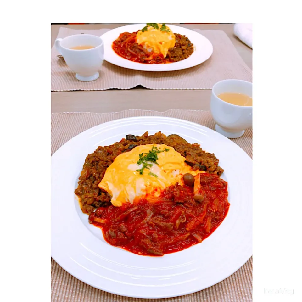 お気に入りカフェのお料理教室で
ルーから作る
オムハヤシ&カレー|m’chinさん