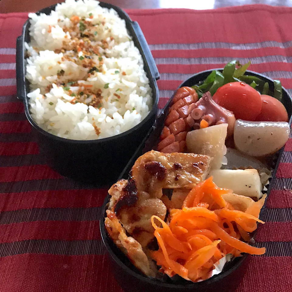 今日のお弁当🍱
今日も気温が高くなりそう
水分しっかりとってね。

気をつけて
いってらっしゃい👋😊|mokoさん