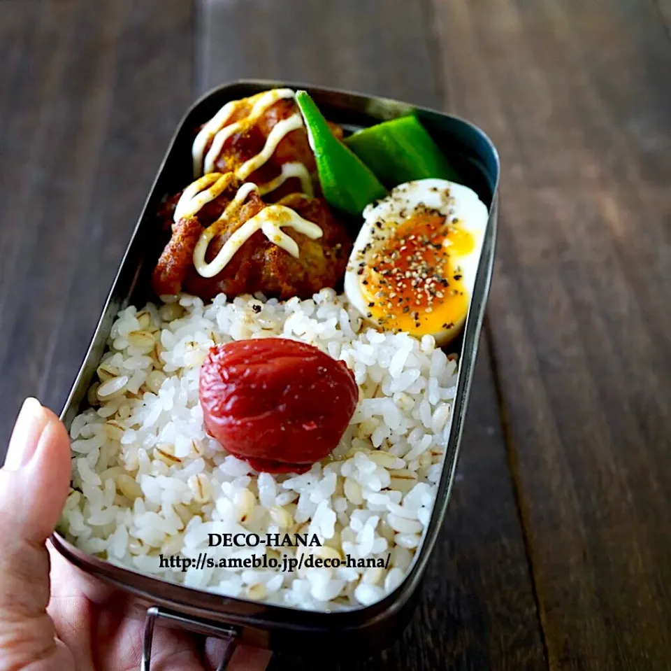 私のほぼ日の丸弁当◡̈♩カレーマヨ唐揚げ|さとみ (satomi_foodart)さん