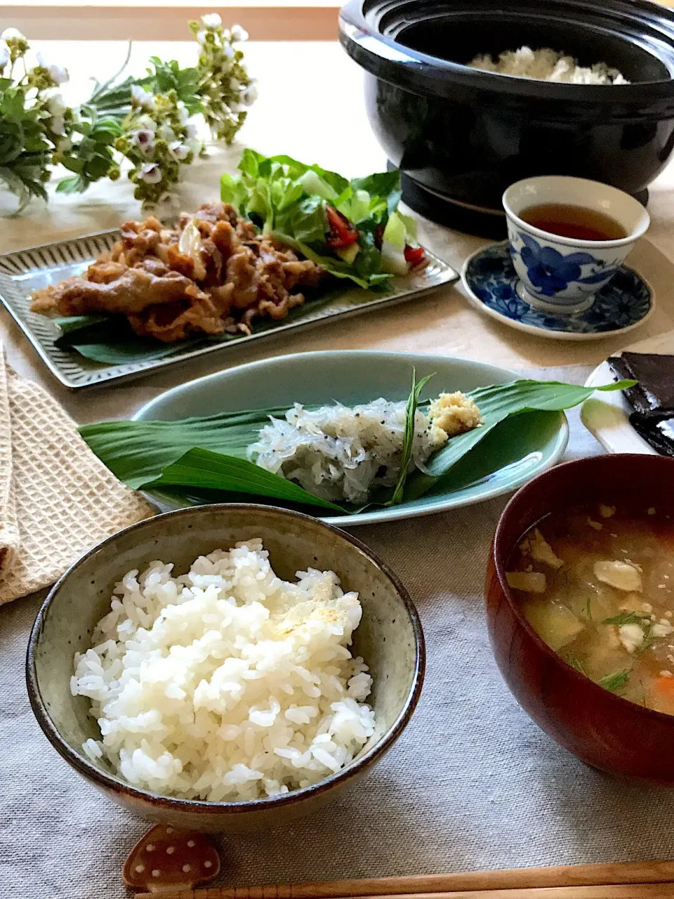 かまどさんで ご馳走 朝ごはん|ゆみさん