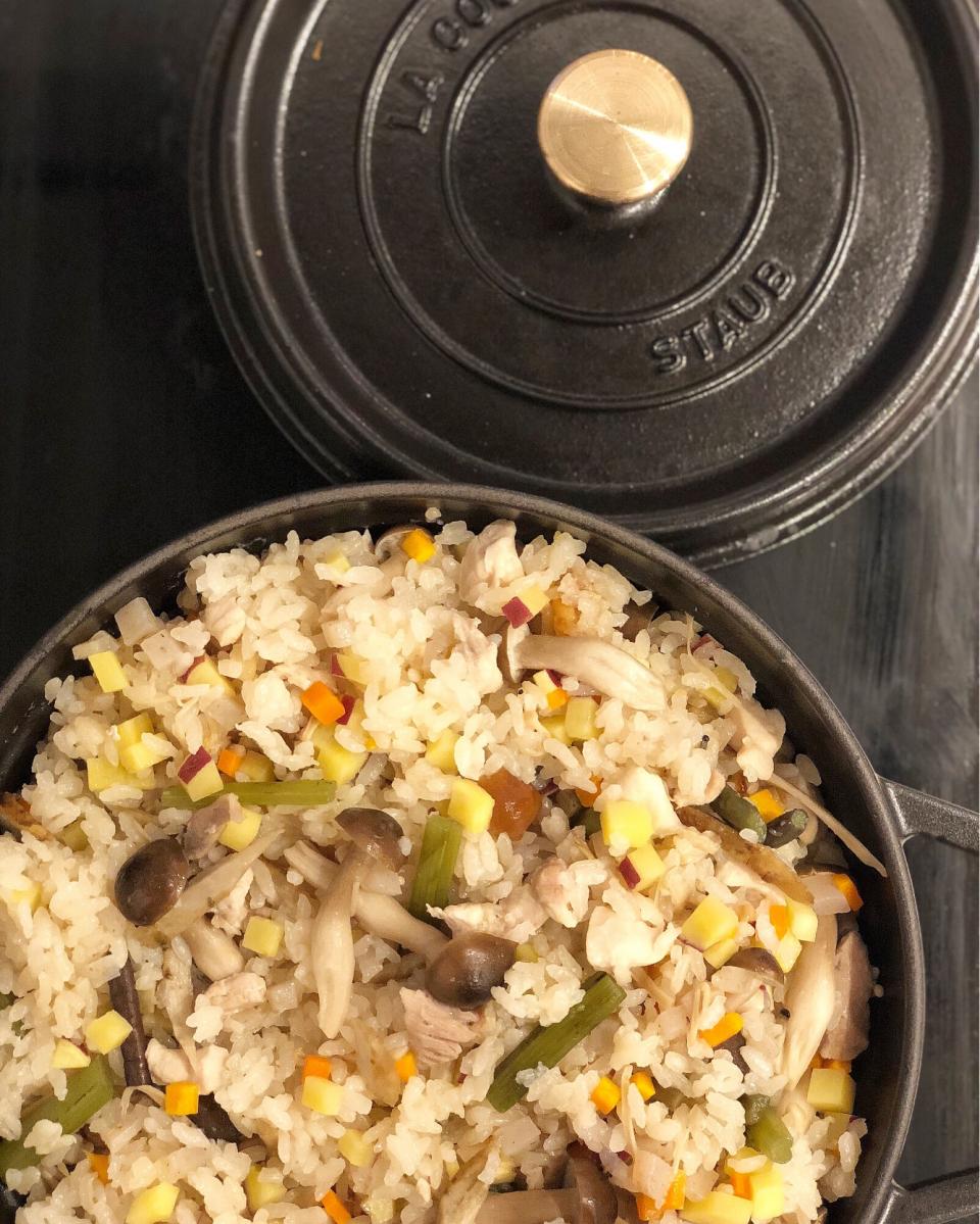 STAUBで秋を感じる炊き込みご飯