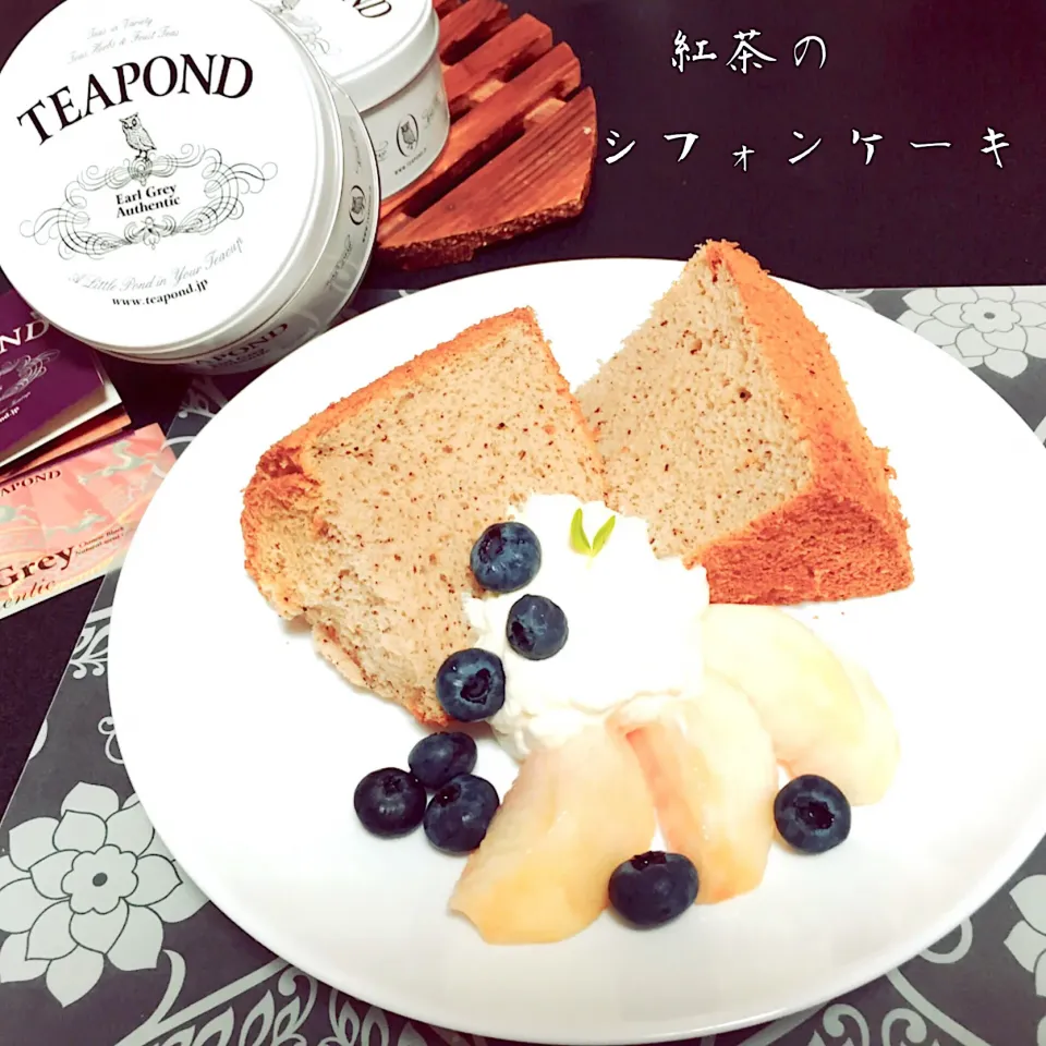 Snapdishの料理写真:紅茶のシフォンケーキ|mi＊oriさん