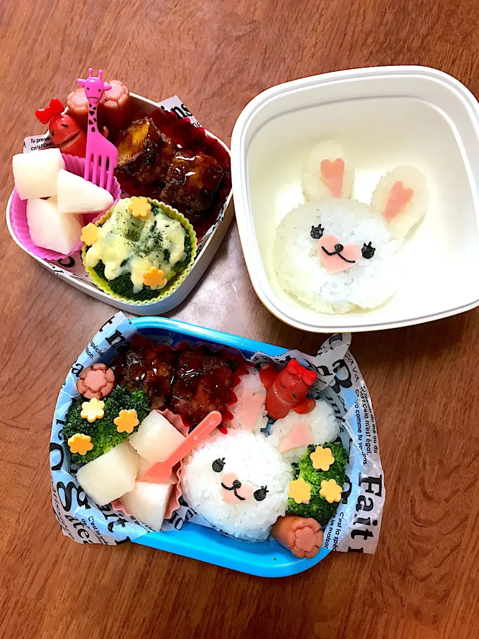 うさぎのモフィ弁当♡|かなさん