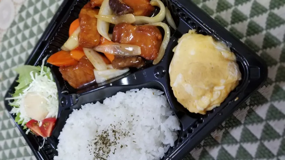 中華弁当(酢豚・中華玉子・サラダ)|🍴ナッペKさん