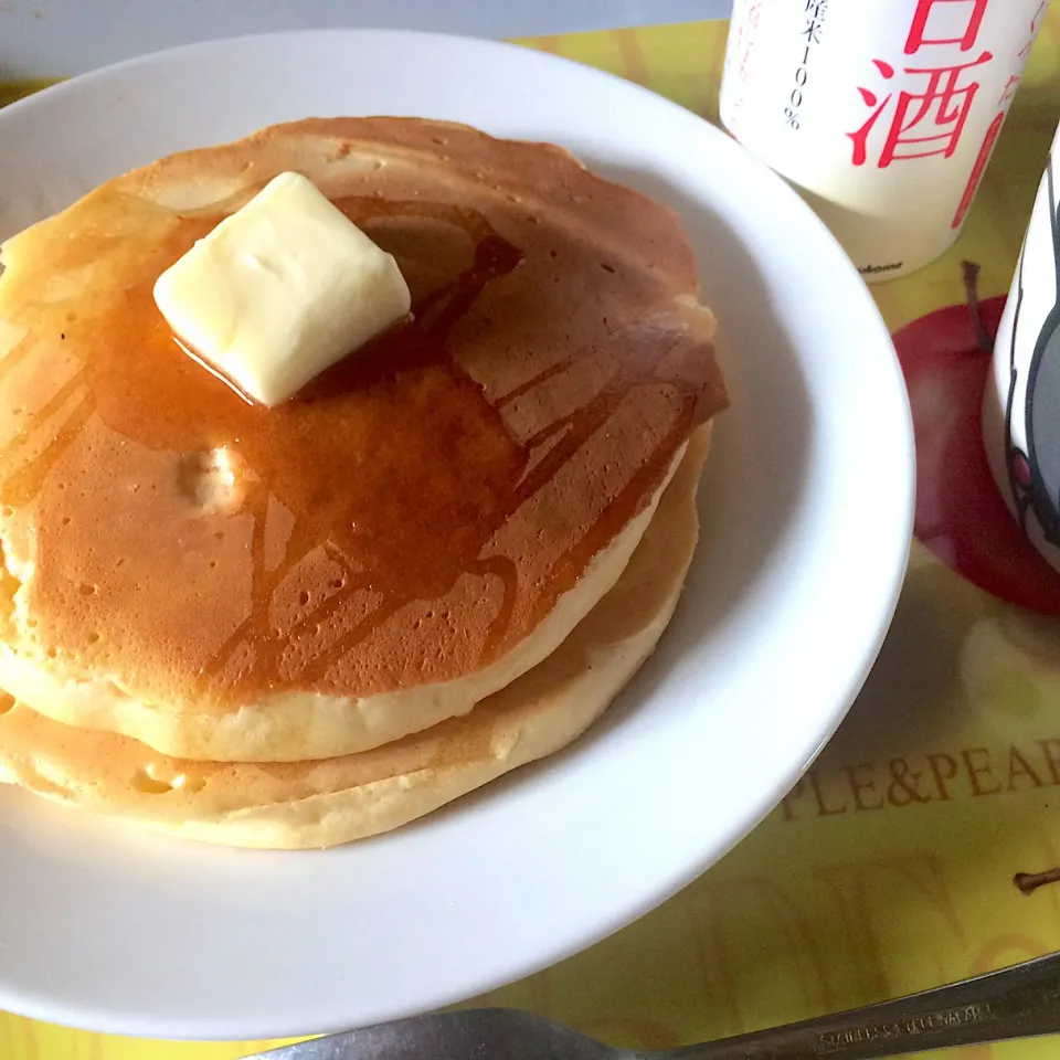 2018/09/06 糀甘酒ホットケーキ。|くろずきんさん