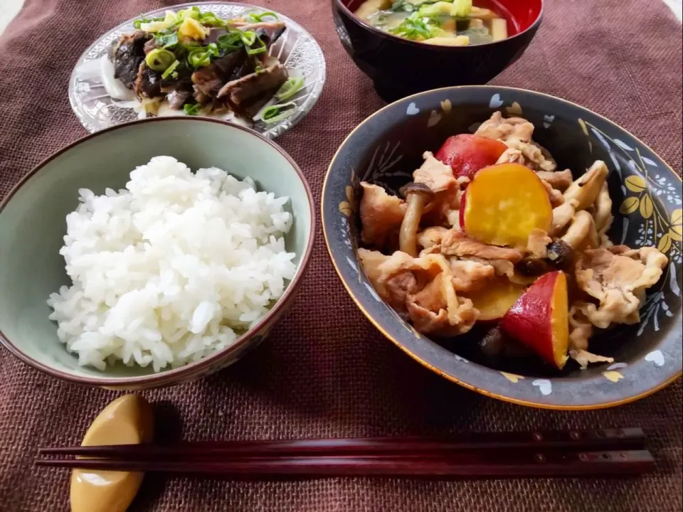 Snapdishの料理写真:さつまいもの肉じゃが🍠|真希さん