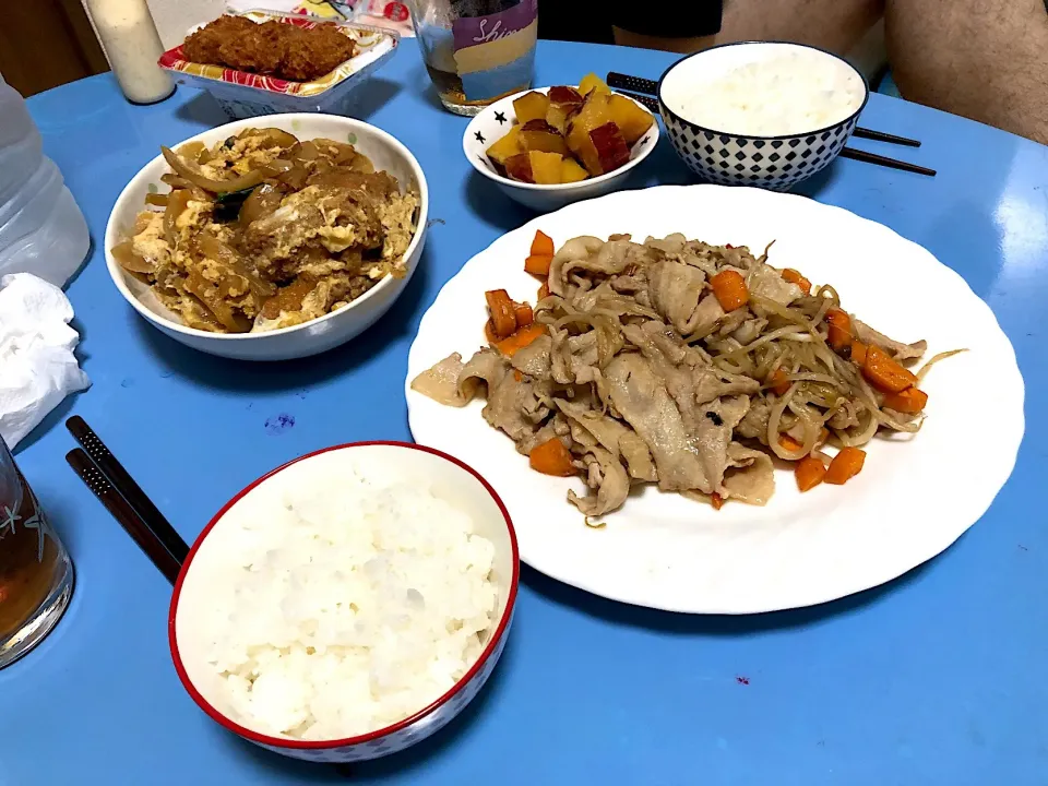 カツ丼と肉野菜炒め|關谷留美伊(旧 佐藤)さん